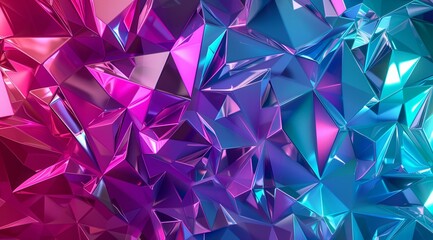 Abstract polygonal mosaic background, 3d render.