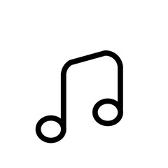 Music notes icon . Music notes symbol