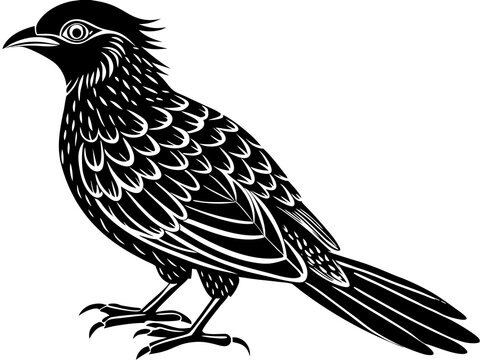 recommend clip art: cuckoo bird vector silhouette on a white background