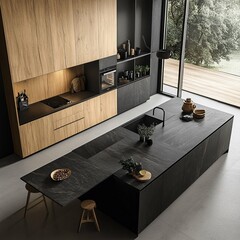 kitchen, interior, home, furniture, house, design, sink, room, oven, stove, cabinet, luxury, new, contemporary, wood, cooking, floor, cabinets, counter, architecture, apartment, indoors, domestic, gra