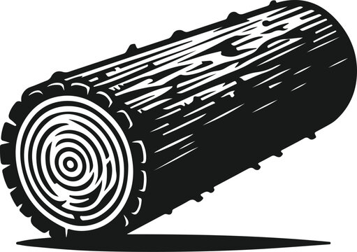 recommend clip art: Wood log icon silhouette vector art illustration