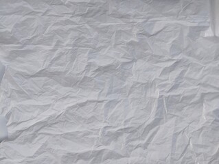 crumpled white plastic bag texture and background 