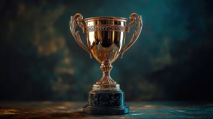 Trophy Award with Detailed Base and Handles