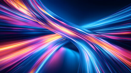 Modern abstract high speed movement. Colourful dynamic motion on blue background. Movement sport pattern for banner or poster design background concept