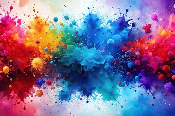 Colorful background with blue red purple splatters