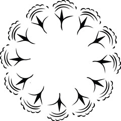 Beautiful flower art and mandala vector design