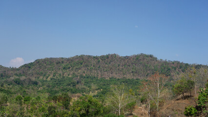  landscape with mountains,views of hills, green mountains with blue skies