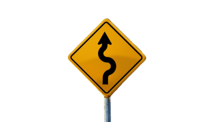 Curve Sign on transparent background