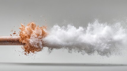 Dynamic Powder Explosion with Copper Fragmentation