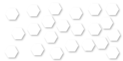 Fototapeta premium Abstract white background with hexagon and hexagonal background. Luxury white pattern with hexagons. abstract 3d hexagonal background with shadow. 3D futuristic abstract honeycomb mosaic background.