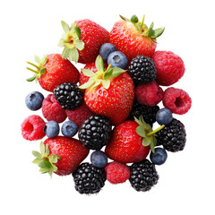 Vibrant Berry Medley, a colorful selection of fresh strawberries, blueberries, raspberries, and blackberries