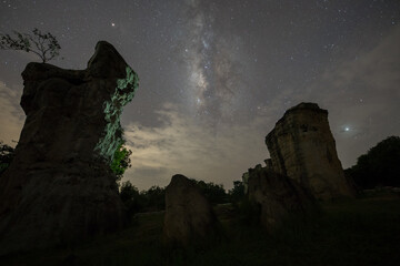 Milky way at nigh sky