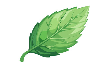 Obraz premium Vibrant digital illustration of a fresh green basil leaf, showcasing its rich texture and vivid color. Ideal for culinary and herbal themes.