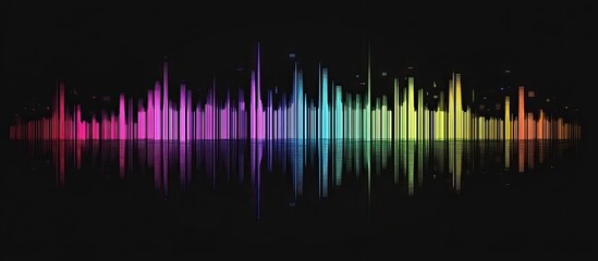Abstract Colorful Sound Waves