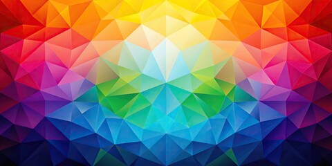 Obraz premium Colorful geometric abstract art with triangles perspective