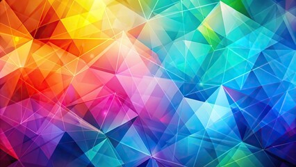 Obraz premium Colorful geometric background with translucent polygons in forced perspective
