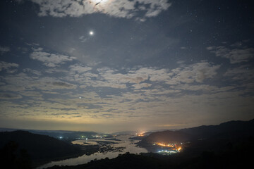 sunset in the mountains