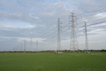 Electric post againts sky.