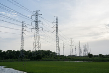 Electric post againts sky.