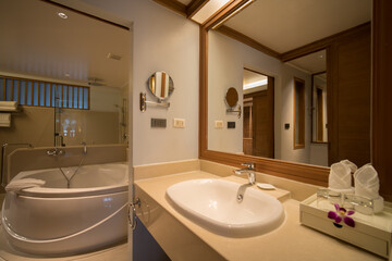 bathroom white color view .