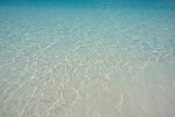 beautiful white beach under clear sky at Tropicana.