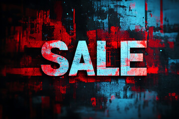 sale banner with distressed red, white, and blue colors and bold, textured "SALE" text, ideal for promotions and discounts