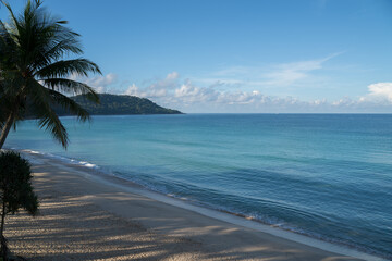 Beach at ocean in Tropicana under clear sky