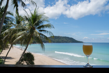 Beach at ocean in Tropicana under clear sky