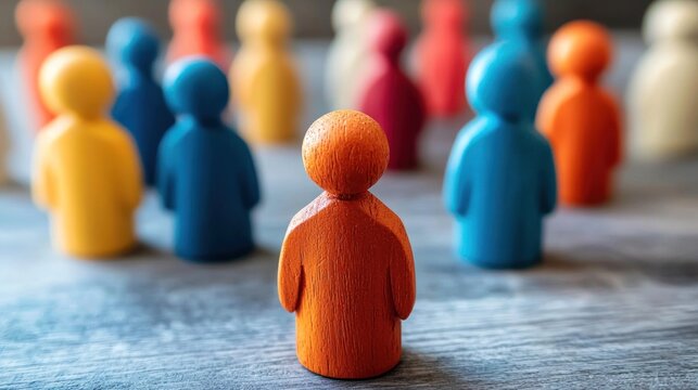 Conceptual image of a person confidently leading a team meeting, illustrating leadership and control in a professional setting