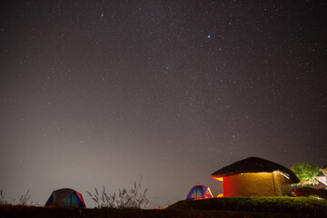 Milky way at nigh sky