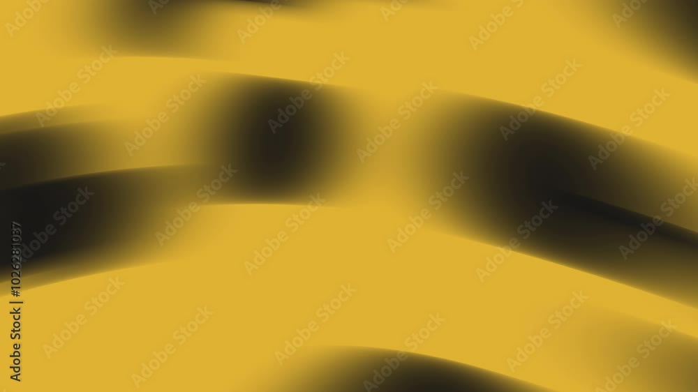 Poster yellow backdrop with blurred black curved lines designed for modern and abstract projects, backgroun