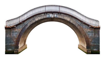 Set collection of arch rustic wooden wood suspended rope suspension bridge entrance footbridge boardwalk on transparent background