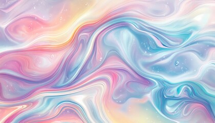 Obraz premium Vibrant Abstract Holographic Background with Swirling Light Patterns