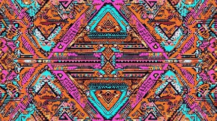 A vibrant South African textile pattern featuring traditional shapes and colors that celebrate the cultural diversity of South Africa.