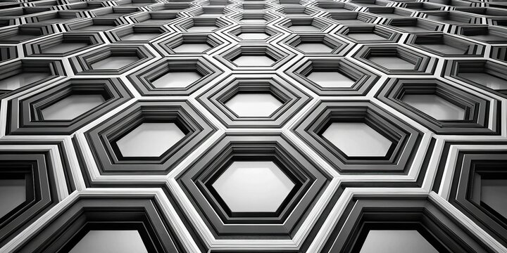 Modern geometric pattern background with octagonal structures
