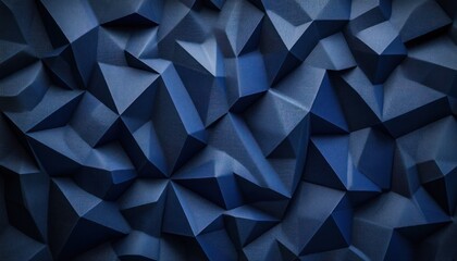 Obraz premium Abstract blue geometric background with a low-poly, 3D effect.