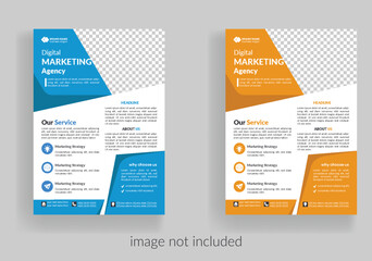 Digital Marketing agency corporate  company flyer template.