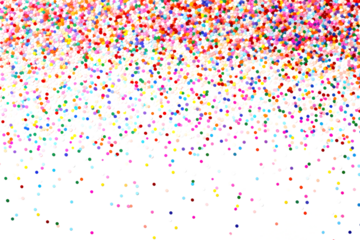 Colorful confetti on transparent background. PNG