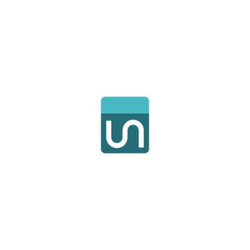 Creative letter U and N ambigram logo design vector. logo template