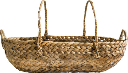 Obraz premium A woven basket with handles