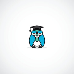 Creative owl academy school design vector