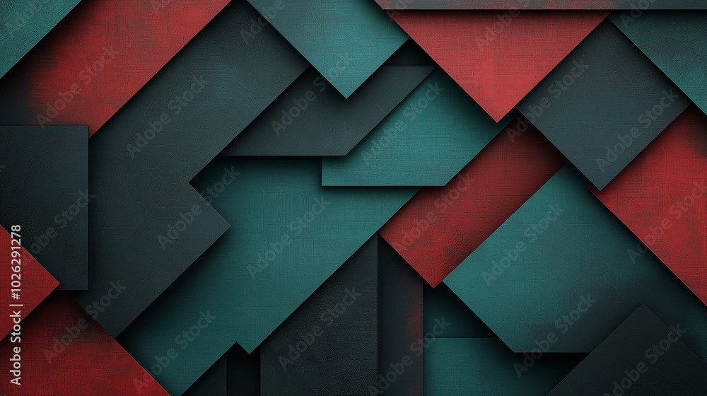 Poster abstract geometric in multi-colored shades with geometric shapes and patterns. minimalistic and attr