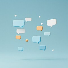Fototapeta premium 3D Illustration of social network messaging concept