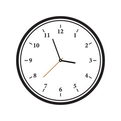 clock icon white, clock icon vector Classic design wall clock. Analog clock. Vector