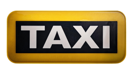 Taxi Stand Sign on transparent background on transparent background