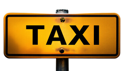 Taxi Stand Sign on transparent background on transparent background