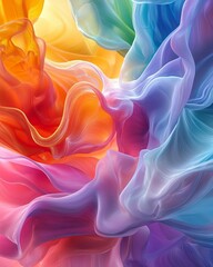 Obraz premium Vibrant AI-Generated Abstract Art with Colorful Patterns and Dynamic Shapes for Modern Digital Design Aesthetic and Creative Inspiration