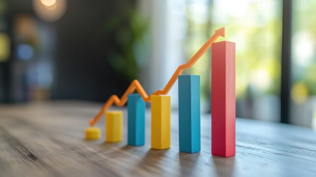 Conceptual image of a chart displaying growth trends reaching the billion mark, emphasizing business success