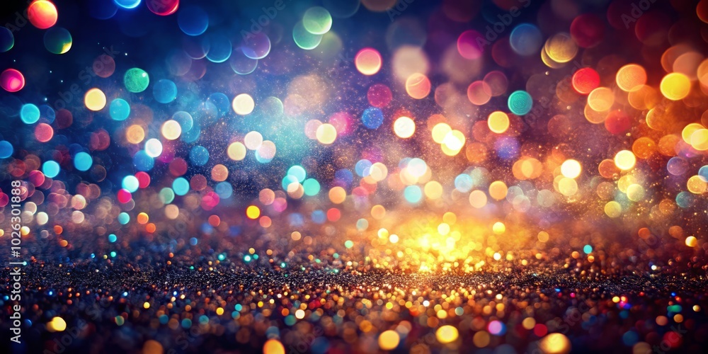 Aufkleber vibrant bokeh dot silhouettes create stunning abstract backgrounds and designs, blending colors and 
