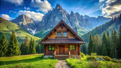 Mountain cottage surrounded by beautiful nature